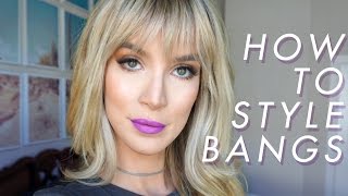 HOW TO BLOW OUT amp STYLE BANGS  THE EASY WAY  LeighAnnSays [upl. by Wilfreda851]