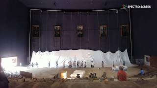 Largest cinema screen in India installation by Spectro screen [upl. by Annaes]