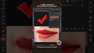 How to create Natural Lipstick In Photoshop  TutsbyTS  shorts [upl. by Audwen]