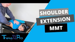 Manual Muscle Test  Shoulder Extension [upl. by Kesley224]