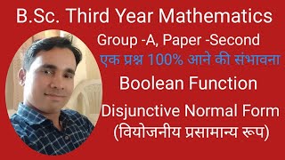 BSc 3rd Year Mathematics  paper seconddisjunctive normal formelements of discrete mathematics [upl. by Eseneg]