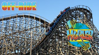 Hurler OffRide Footage Carowinds Wooden Roller Coaster  NonCopyright [upl. by Acimad86]