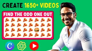 Master Canva to Create Bulk Viral Quiz Videos Spot the Odd Emoji Out [upl. by Annot]