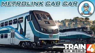 Metrolink Cab Car With ES44C4 in Metrolink Livery [upl. by Nyloj592]