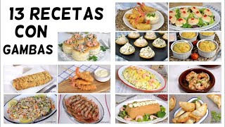 13 RECETAS PARA NOCHEBUENA con gambas  Recetas para NAVIDAD [upl. by Wyly]