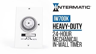 IW700K HeavyDuty 24Hour Mechanical InWall Timer Offers 20 Amp Reliability and Proven Performance [upl. by Sirtemed]