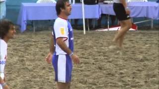 Eric Cantona playing football on a Belgian beach [upl. by Alvord901]