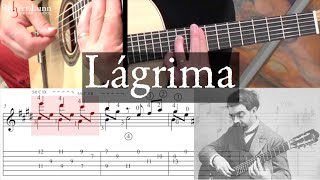 Lágrima  Francisco Tárrega  Updated Tutorial with TAB  Classical Guitar [upl. by Yuri]