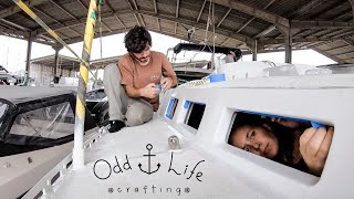 ⛵️DIY sailboat portlight installation 109 [upl. by O'Malley]