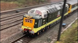 Class 55 Deltic D9000 “Royal Scots Grey” passing Pilmoor 2142023 [upl. by Ennaihs]