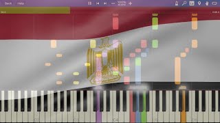 Egyptian National Anthem — quotBilady Bilady Biladyquot Synthesia [upl. by Atthia362]