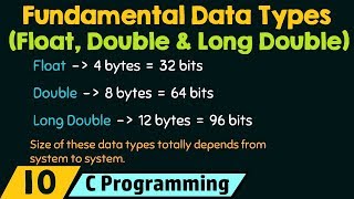 Fundamental Data Types − Float Double amp Long Double [upl. by Gae]