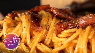 Spaghetti alla Carbonara  La LEGGENDARIA ricetta originale  delle migliori TRATTORIE DI ROMA [upl. by Machute]