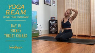 Day 19  ENERGY  THROAT CHAKRA YOGA  ✨YOGA BEAM✨ 30Day Challenge with Nico [upl. by Neenej]