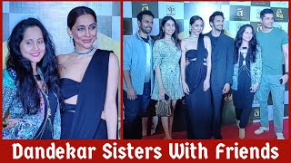 Anusha Dandekar With Sister Apeksha dandekar Bhushan Pradhan and Friends at Juna Furniture Premiere [upl. by Annazor427]