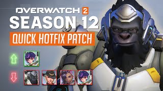 NERFS to Winston Ashe Sombra finally  Overwatch 2  Season 12 Hotfix patch 2 [upl. by Alodi842]