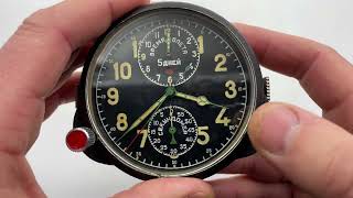 AchH 1 McHz USSR Soviet Military AirForce Aircraft 5 days Cockpit Clock 15658 [upl. by Palmore208]