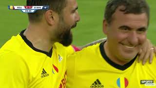 Hasselbaink Mutu Gilardino goals in Mutus farewell match  Hagi magic in Romania All Stars 33 [upl. by Sallyanne]