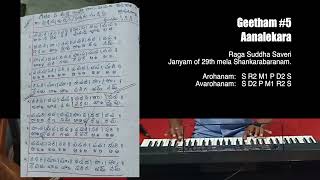 Carnatic Music  Geetham 5  Aanalekara  sudda saaveri [upl. by Ainattirb436]