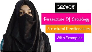 Perspective  Sociological Perspective  Structural Functionalism  Examples  Urdu Hindi Lectures [upl. by Auohs]