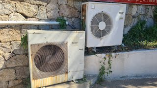 Two 2006 Mitsubishi Electric air conditioners 1 running in COOL mode [upl. by Ohs]