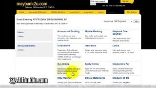 Maybank Check Balance  Cara Semak Baki Akaun Maybank Online [upl. by Budworth]