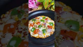 Double layer roti pizza😋  leftover roti pizza shorts ytshorts youtubeshorts [upl. by Rosina593]