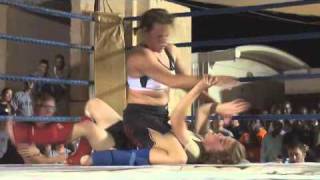 FOB Warhorse Female Soldier MMA Combatives Fight 03July2010 2nd Round [upl. by Akedijn]