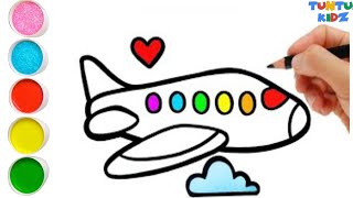 Aeroplane Drawing Simple and EasyHow to Draw an Aeroplane ✈️ for kids and toddlers [upl. by Ueih120]