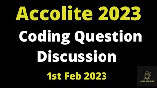 Accolite Digital Coding Questions And Answers  Accolite Hiring 2023 [upl. by Gish]