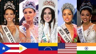 Top 20 de los Países mas exitosos en los CERTÁMENES DE BELLEZA [upl. by Yllus240]