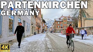 GERMANY 🇩🇪 GARMISCHPARTENKIRCHEN Walking tour in a town in the German Alps  4K 60fps [upl. by Brocklin]