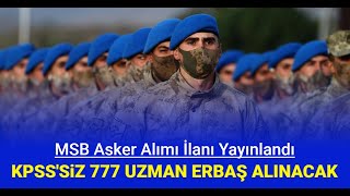 MSB 2024 yılı uzman erbaş alımı Başvuru nasıl yapılır Şartları nelerdir [upl. by Edith613]