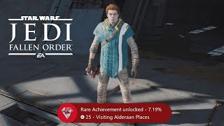 Star Wars Jedi Fallen Order  Visiting Alderaan Places Explored the Crashed Venator [upl. by Nosnah914]