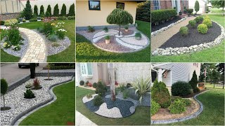 Stone Front Yard Garden Landscaping Ideas 2024  Creative Stone Garden Landscaping Ideas [upl. by Dilly]