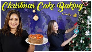 Christmas Vlog  Strawberry Chocolate Cake Baking  Meghana Raj Christmas [upl. by Tiffi476]