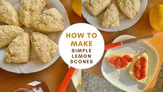 how to make simple lemon scones  quick and easy baking recipe [upl. by Hessney]