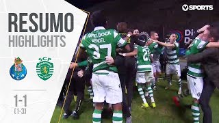 Highlights  Resumo FC Porto 11 Sporting 13 gp Allianz Cup 1819 Final [upl. by Wanonah330]