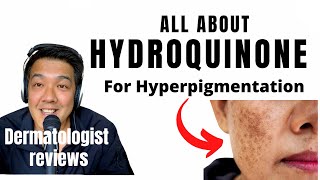 HYDROQUINONE  For Pigmentation Dermatologist Reviews [upl. by Iderf]