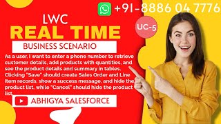 LWC RealTime Scenarios UC5 Create Sales Orders amp Sales Line items based retrieved customer [upl. by Hsara73]