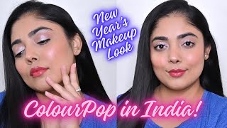 Colourpop in India New Year’s Makeup Tutorial  Smooth amp Glowing Base Technique  Glam Frosty Eyes [upl. by Sible]