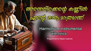 Annenikkente kannil ente bharyaHarmoniumInstrumental with lyrics [upl. by Anadroj453]