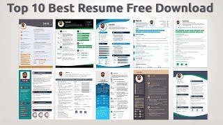 Top 10 Best Resume templates free Download 2023  Top 10 Word Resume Format free download  Resume [upl. by Ettevroc]