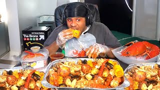 Fanum Does A Spicy Sea Food MUKBANG😂 [upl. by Trillby818]