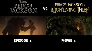 Percy Jackson and the Olympians Scene COMPARISON  S1E1 vs Movie [upl. by Adnarim]