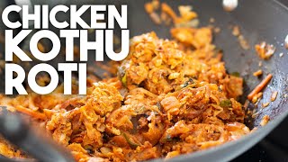 Chicken Kothu Roti  Homestyle preparation  Kravings [upl. by Kinnon192]