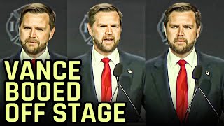 Utterly Humiliated JD Vance Gets Booed Off Stage [upl. by Weissberg]