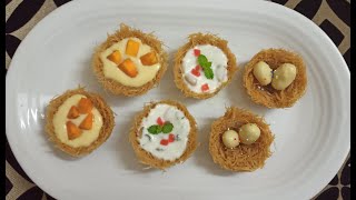 Easy 3way to make tasty Bird NestDessert Recipe [upl. by Lesly672]