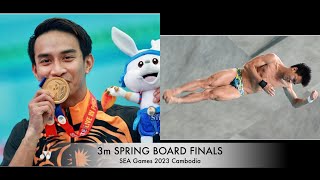 3m Spring Board Finals 🇲🇾🥇🥈 🇸🇬🥉 SEA Games 2023 Camboadia  Muhammed Shafiq Puteh 🇲🇾🥇 [upl. by Ettezel97]