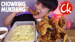 CHOWKING MUKBANG 2021  1 BUCKET CHINESE STYLE FRIED CHICKEN AND 1 PLATER EGG CHAOFAN [upl. by Nommad]